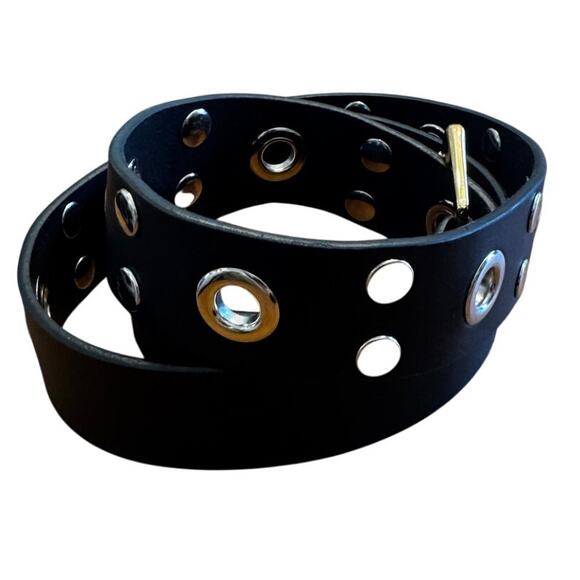 A.P.C. x Natacha Ramsay-Levi NRL Leather Grommet Belt Black Gold Buckle Medium